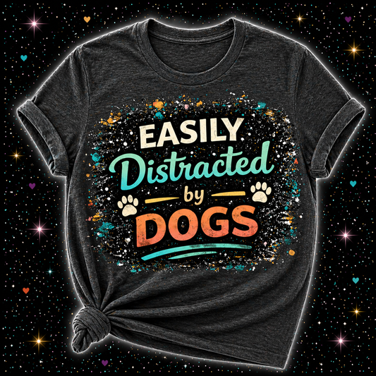 Easily Distracted By Dogs | Sublimation & DTF PNG | Instant Download | Funny | Sarcastic