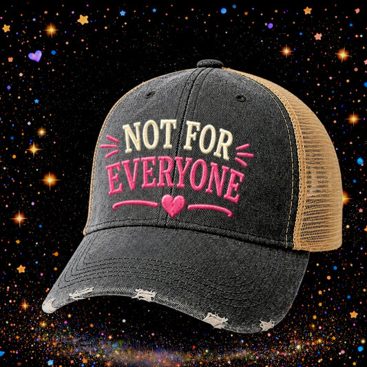Not For Everyone | Embroidered Trucker Hat | Snapback Cap | Unisex | Funny