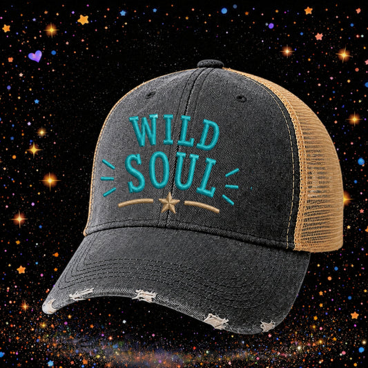 Wild Soul | Embroidered Trucker Hat | Snapback | Unisex | Baseball Cap