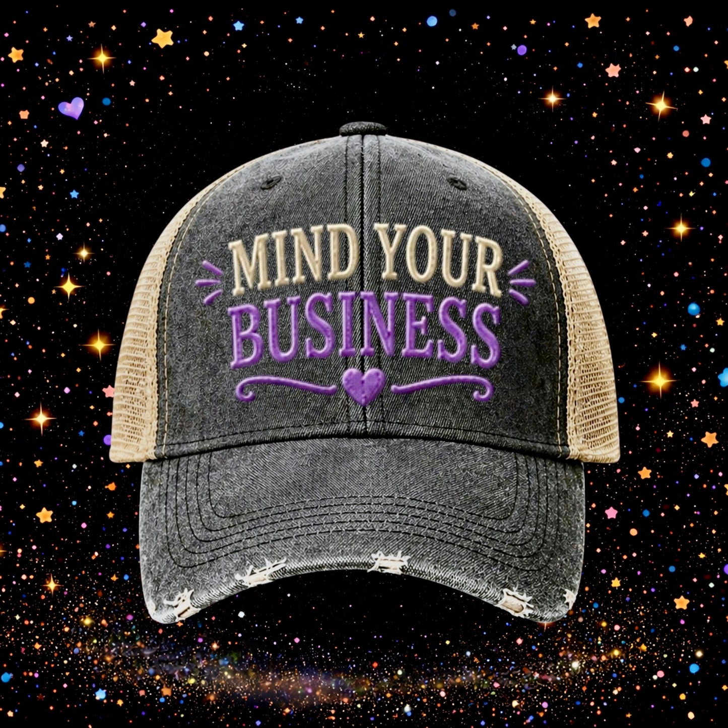 Mind Your Business| Embroidered Trucker Hat | Snapback Cap | Unisex | Funny