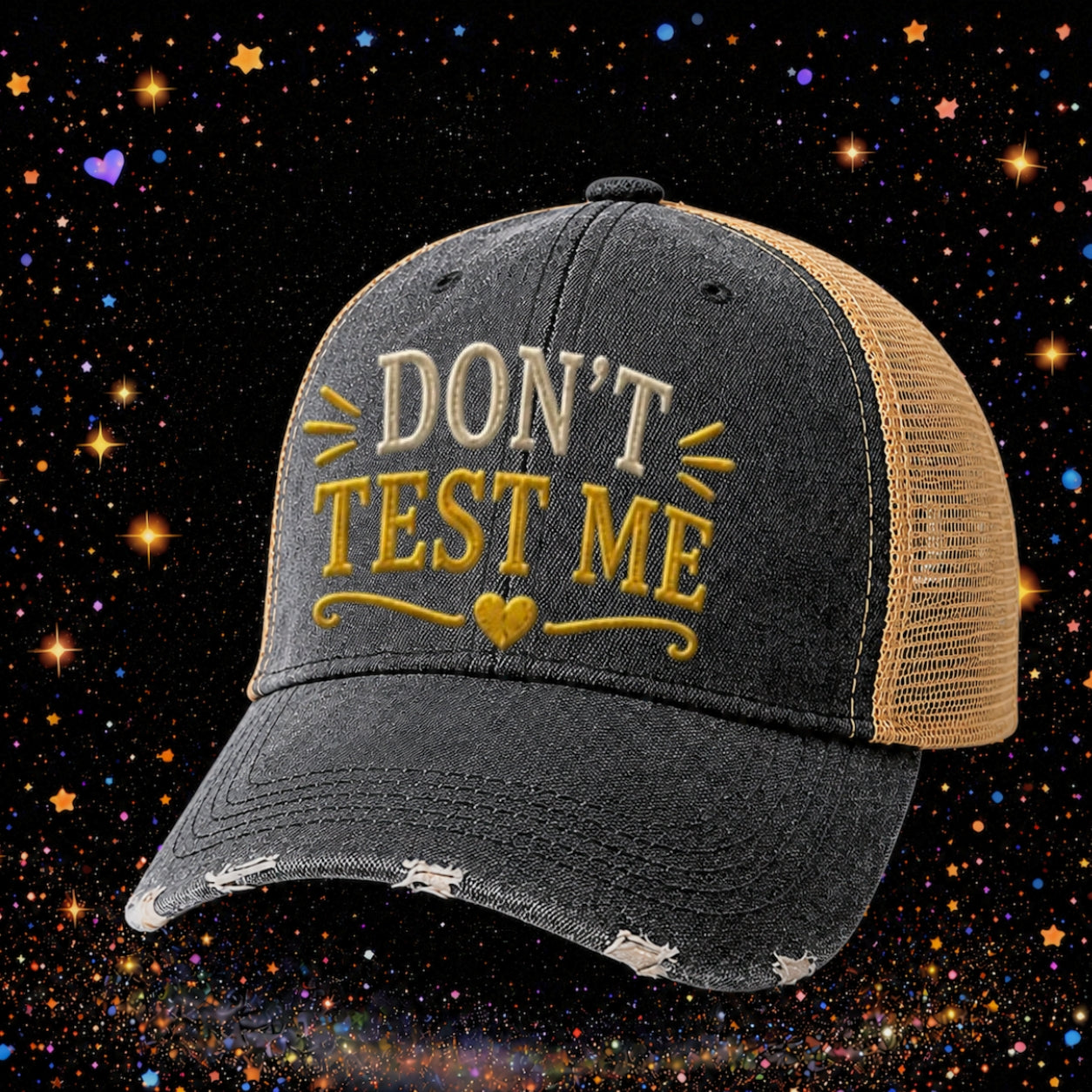 Don’t Test Me | Embroidered Trucker Hat | Snapback Cap | Unisex | Funny