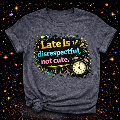 Late Is Disrespectful Not Cute Digital Download | Sublimation & DTF PNG | Instant Download | Funny | Sarcastic | Hair Stylist | Salon