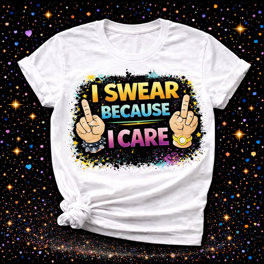 I Swear Because I Care Digital Download | Sublimation & DTF PNG | Instant Download | Funny | Sarcastic