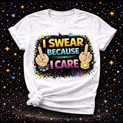 I Swear Because I Care Digital Download | Sublimation & DTF PNG | Instant Download | Funny | Sarcastic