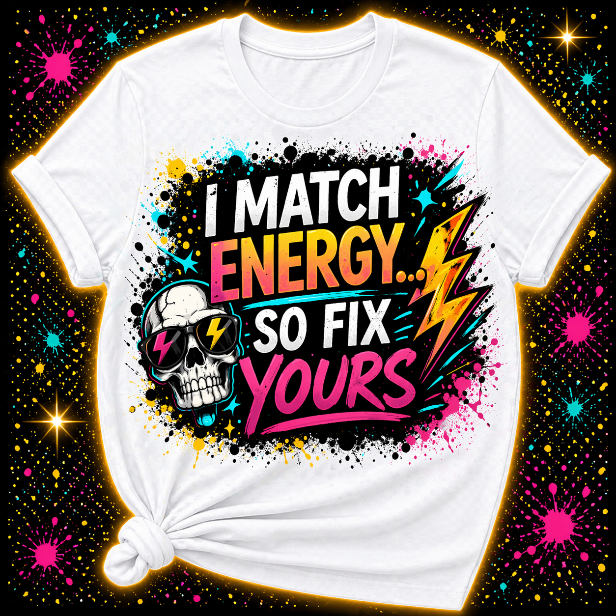 I Match Energy So Fix Yours Digital Download | Sublimation & DTF PNG | Instant Download | Funny | Sarcastic