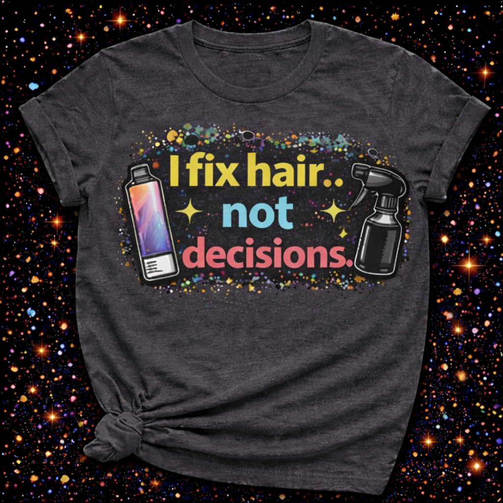 I Fix Hair Not Decisions Digital Download | Sublimation & DTF PNG | Instant Download | Funny | Sarcastic | Hair Stylist | Salon