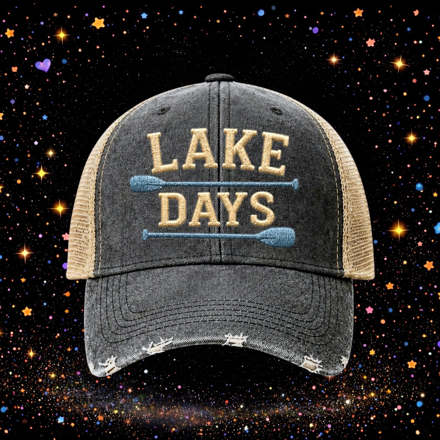 Lake Days | Embroidered Trucker Hat | Snapback Cap | Lake |Summer