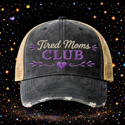 Tired Moms Club | Embroidered Trucker Hat | Snapback Cap | Unisex
