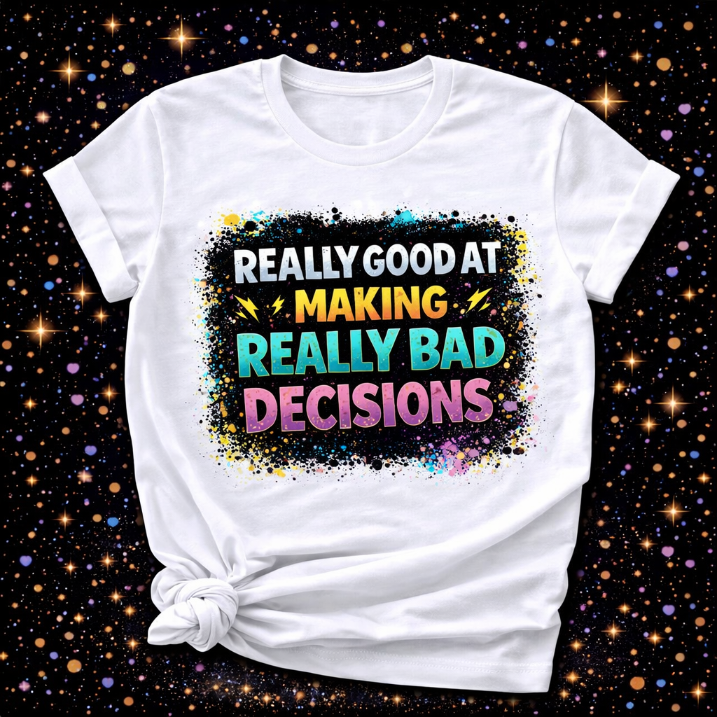 Really Good At Making Really Bad Decisions | Sublimation & DTF PNG | Instant Download | Funny | Humorous