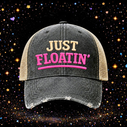 Just Floatin’ | Embroidered Trucker Hat | Snapback | Unisex | Baseball Cap