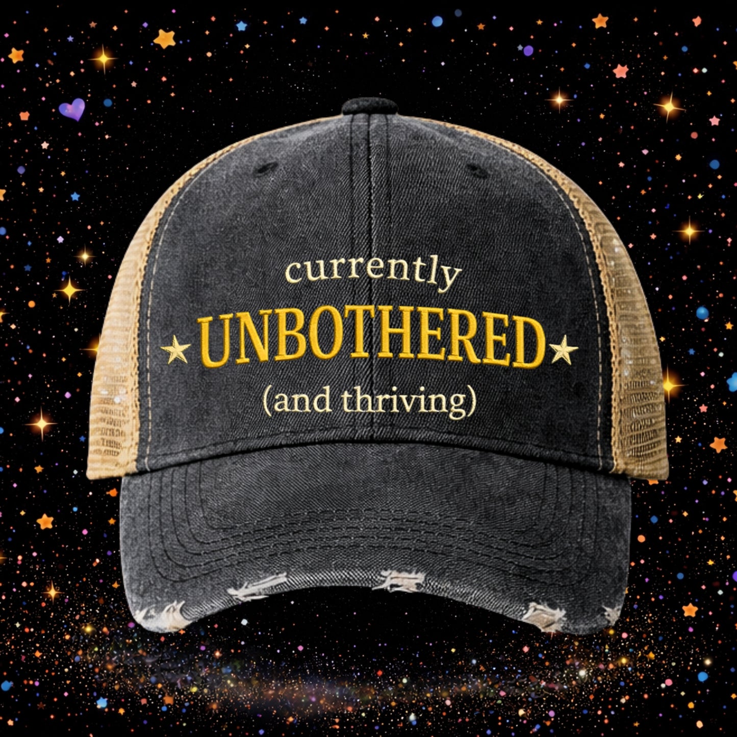Currently Unbothered | Embroidered Trucker | Snapback Cap | Unisex
