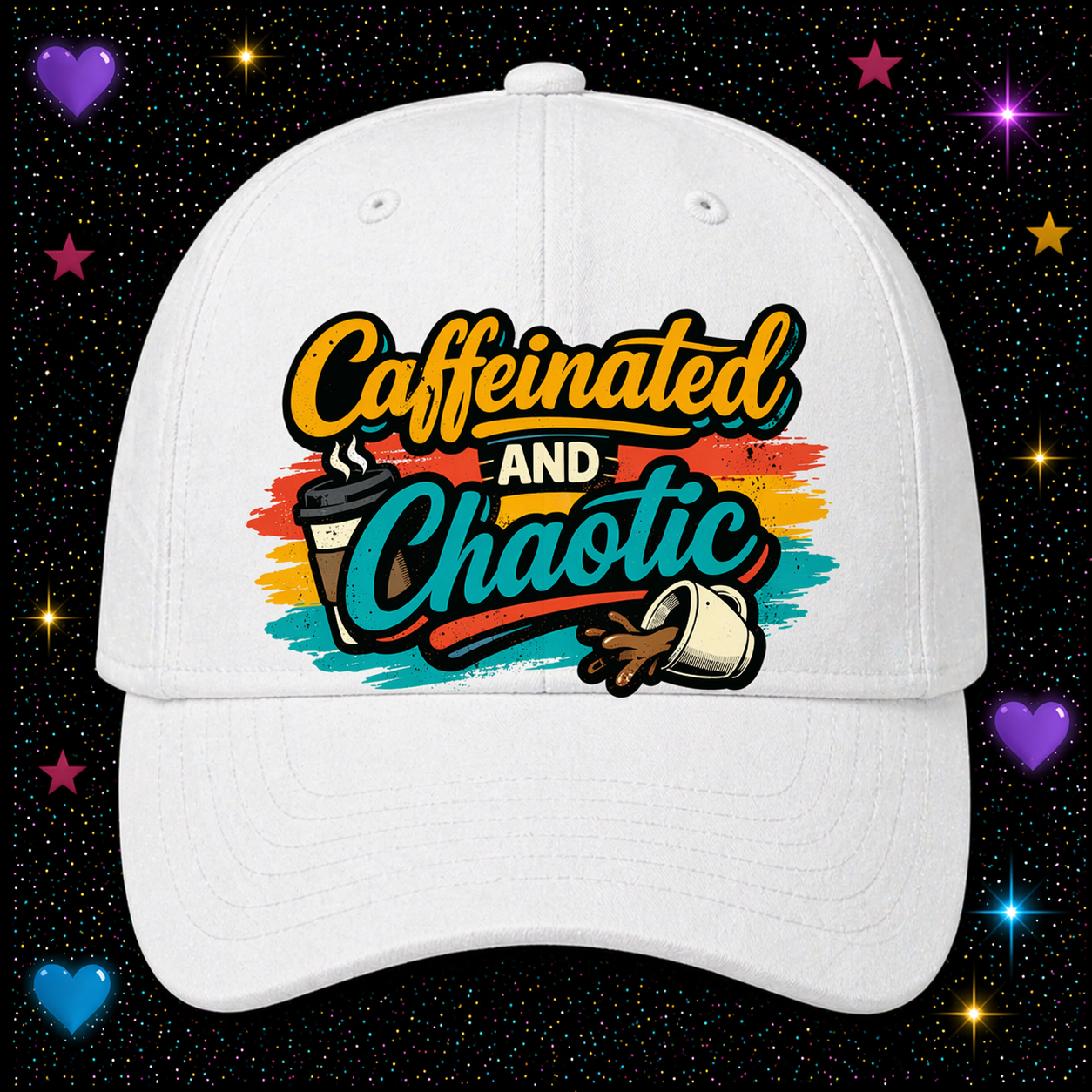 Caffeinated And Chaotic | Sublimation & DTF PNG | Instant Download | Funny | Sarcastic