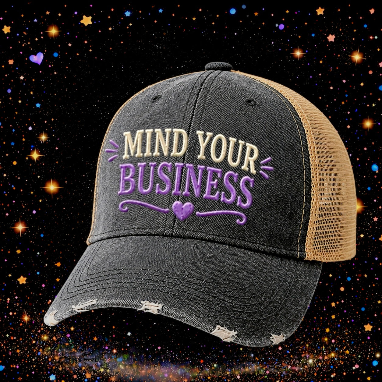 Mind Your Business| Embroidered Trucker Hat | Snapback Cap | Unisex | Funny
