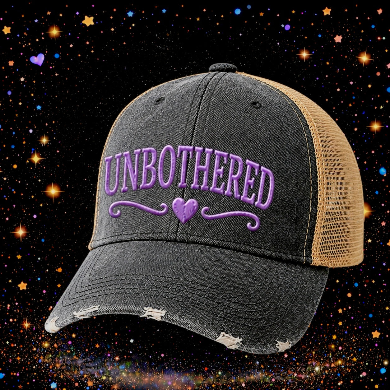 Unbothered | Embroidered Trucker Hat | Snapback Cap | Unisex | Funny