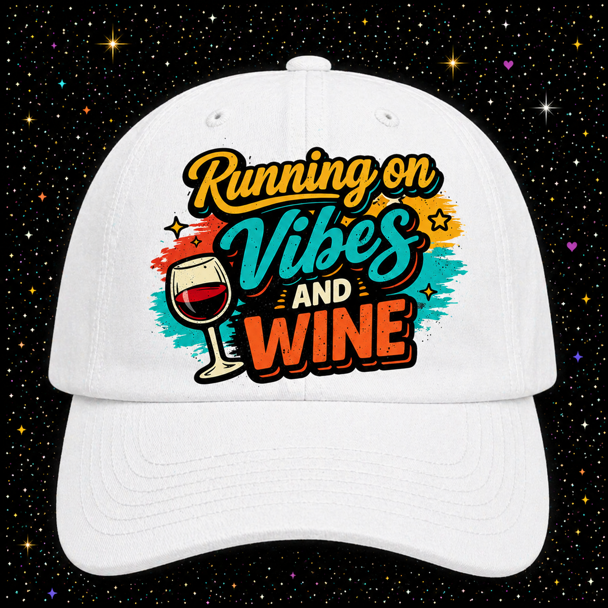 Running On Vibes And Wine | Sublimation & DTF PNG | Instant Download | Funny | Sarcastic