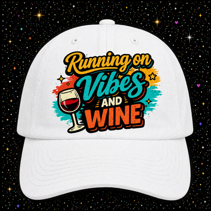 Running On Vibes And Wine | Sublimation & DTF PNG | Instant Download | Funny | Sarcastic