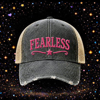 Fearless | Embroidered Trucker Hat | Snapback Cap | Unisex | Funny