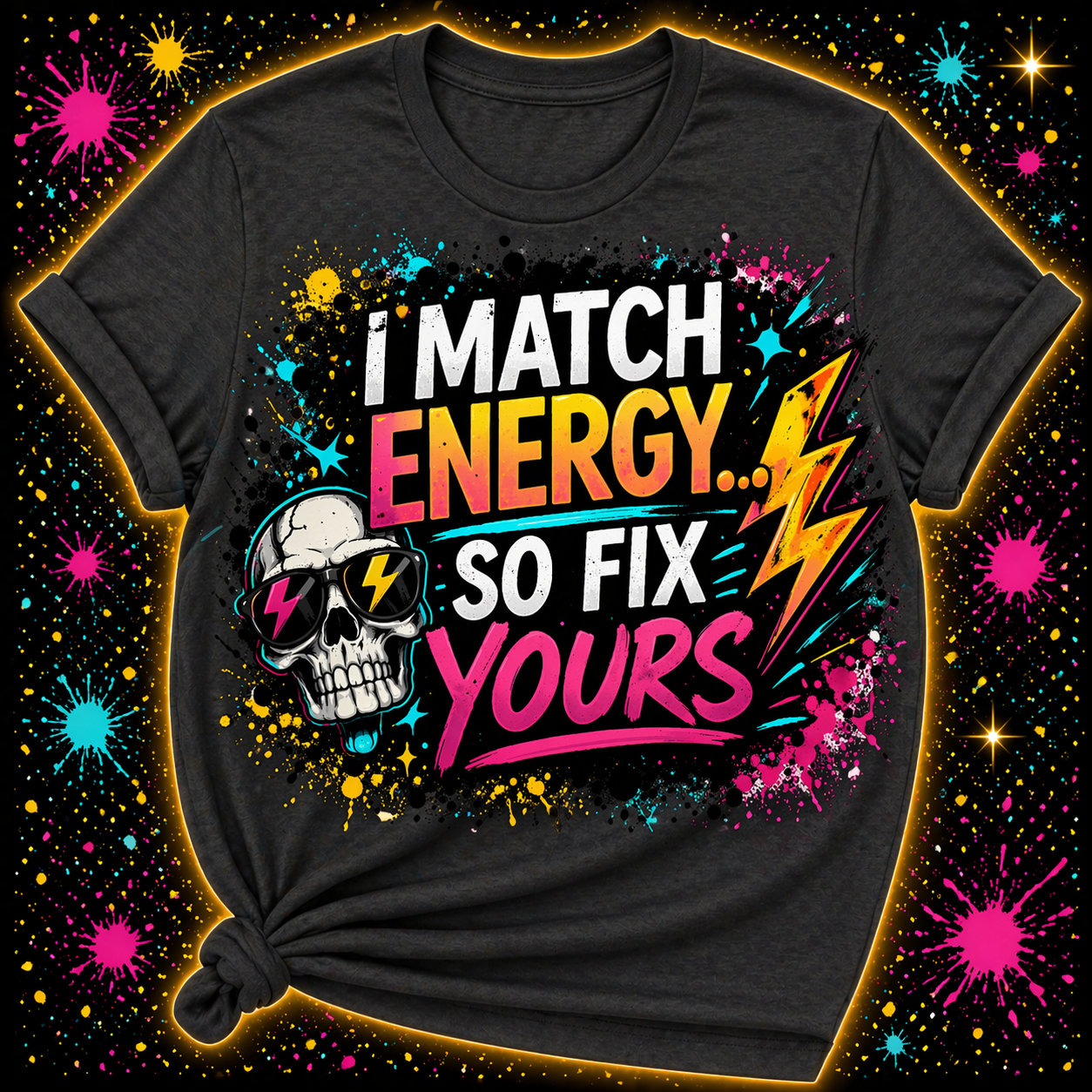 I Match Energy So Fix Yours Digital Download | Sublimation & DTF PNG | Instant Download | Funny | Sarcastic