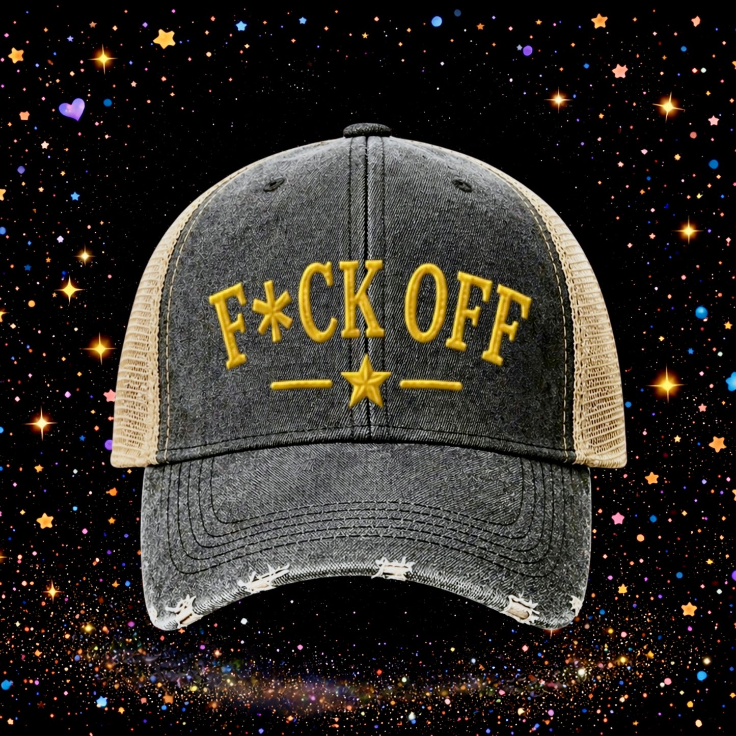 F*ck Off | Embroidered Trucker Hat | Snapback Cap | Unisex | Funny