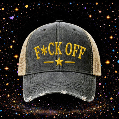 F*ck Off | Embroidered Trucker Hat | Snapback Cap | Unisex | Funny