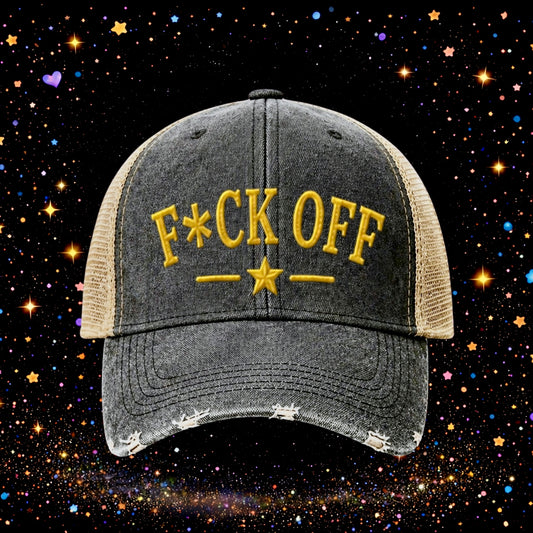 F*ck Off | Embroidered Trucker Hat | Snapback Cap | Unisex | Funny