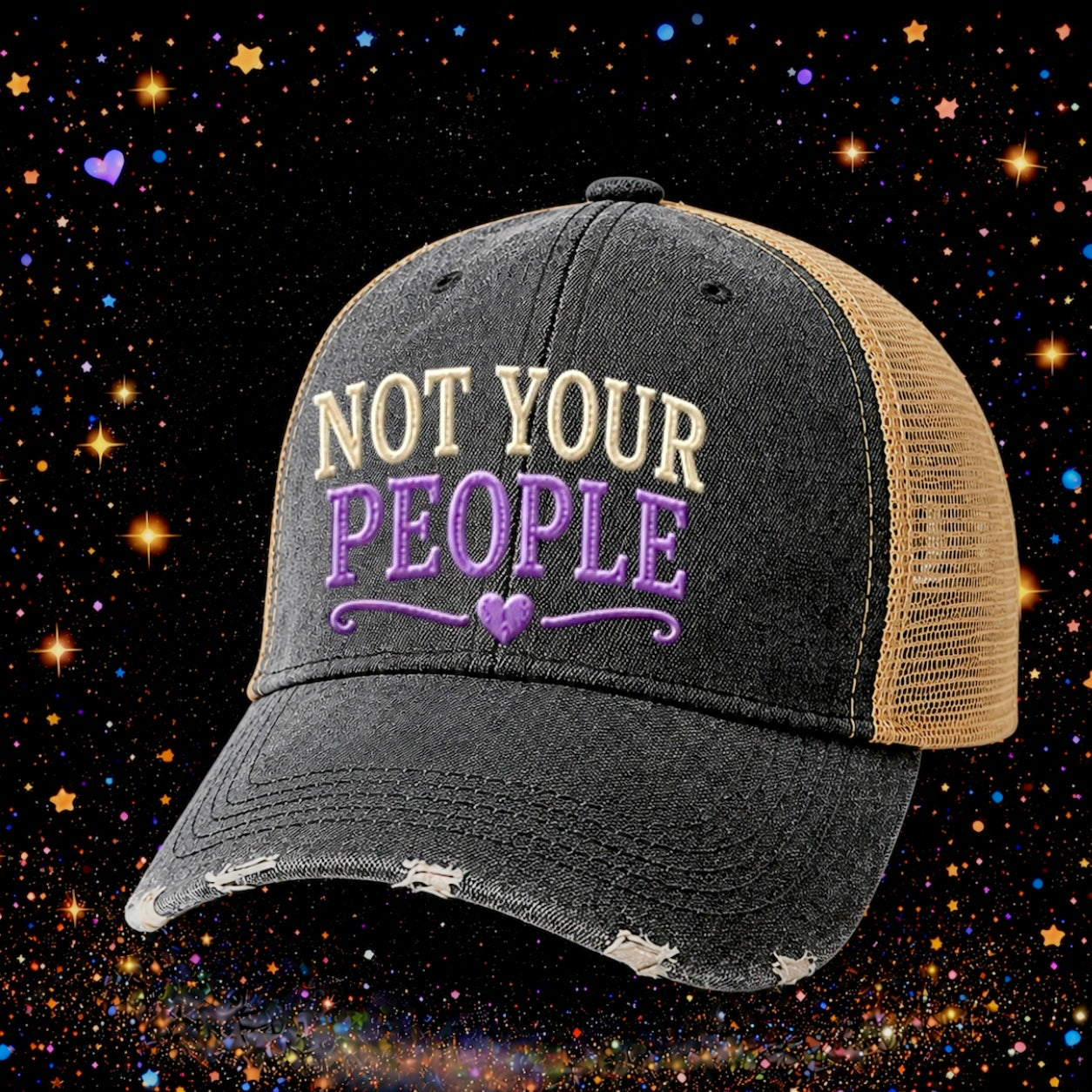 Not Your People | Embroidered Trucker Hat | Snapback Cap | Unisex | Sarcastic