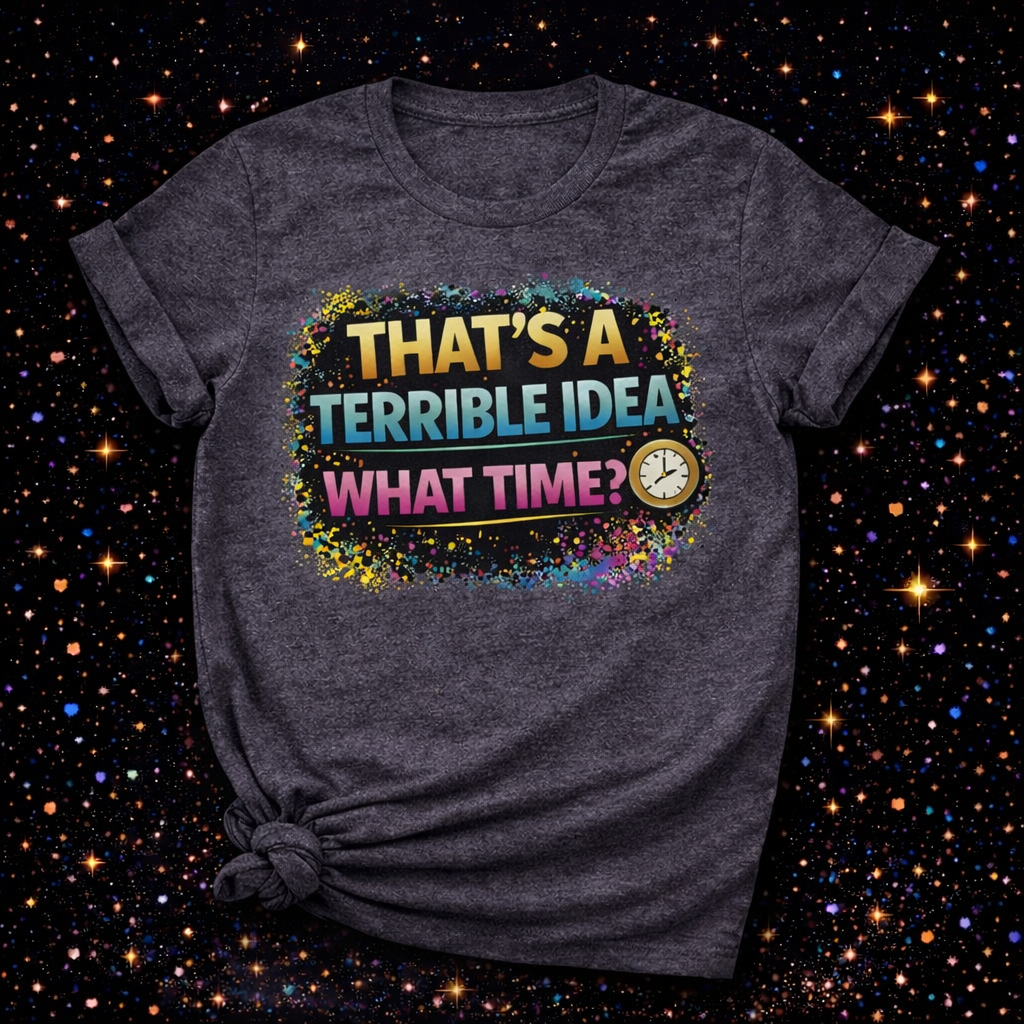 That’s A Terrible Idea What Time? | Sublimation & DTF PNG | Instant Download | Funny | Sarcastic