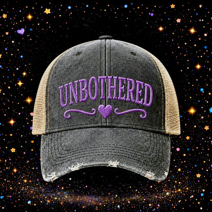 Unbothered | Embroidered Trucker Hat | Snapback Cap | Unisex | Funny
