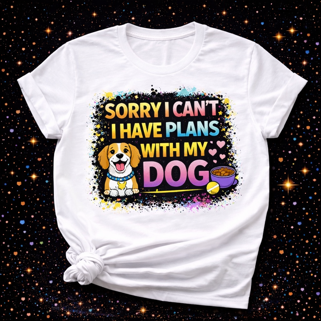 Sorry I Can’t I Have Plans With My Dog Digital Download | Sublimation & DTF PNG | Instant Download | Funny | Sarcastic