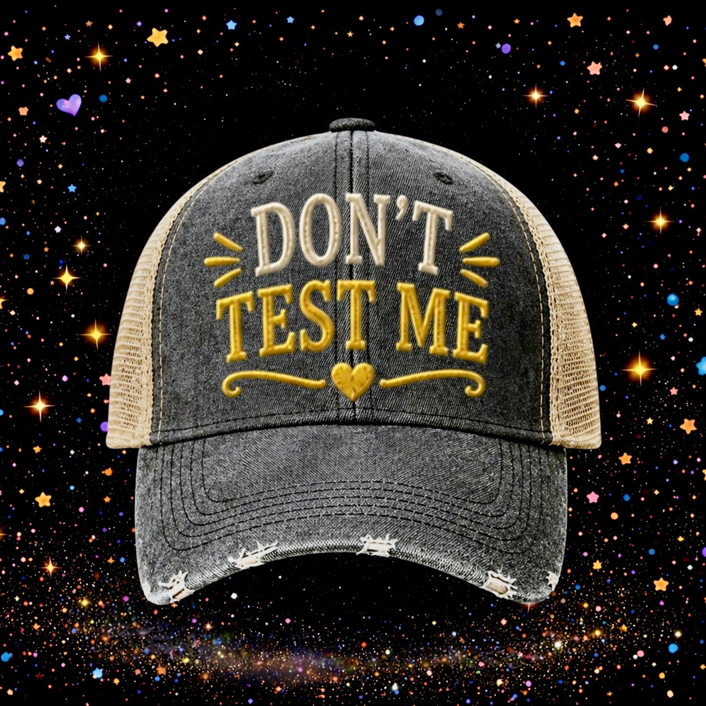 Don’t Test Me | Embroidered Trucker Hat | Snapback Cap | Unisex | Funny