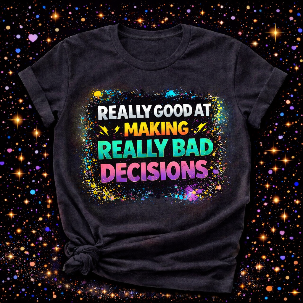 Really Good At Making Really Bad Decisions | Sublimation & DTF PNG | Instant Download | Funny | Humorous