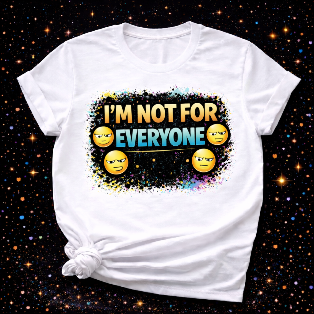 I’m Not For Everyone Funny Sarcastic Design | Sublimation & DTF PNG | Instant Download | Sarcastic | Funny|