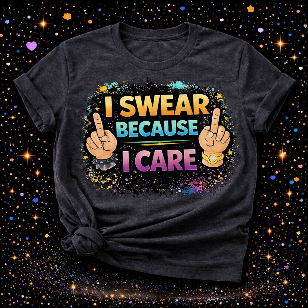I Swear Because I Care Digital Download | Sublimation & DTF PNG | Instant Download | Funny | Sarcastic