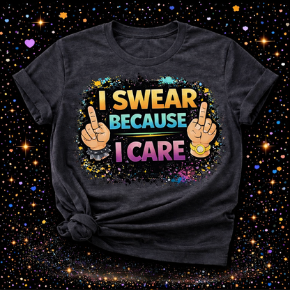 I Swear Because I Care Digital Download | Sublimation & DTF PNG | Instant Download | Funny | Sarcastic