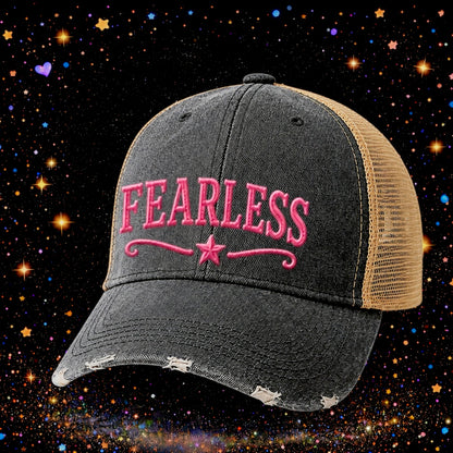 Fearless | Embroidered Trucker Hat | Snapback Cap | Unisex | Funny