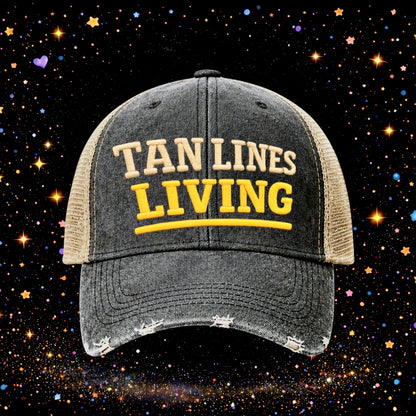 Tan Lines Living | Embroidered Trucker Hat | Snapback | Unisex | Baseball Cap