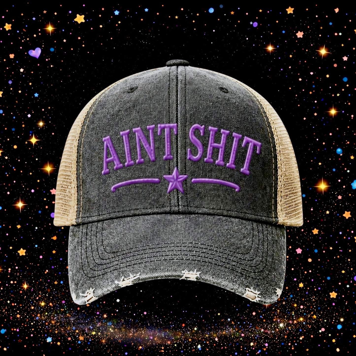 Ain’t Shit | Embroidered Trucker Hat | Snapback Cap | Unisex | Funny
