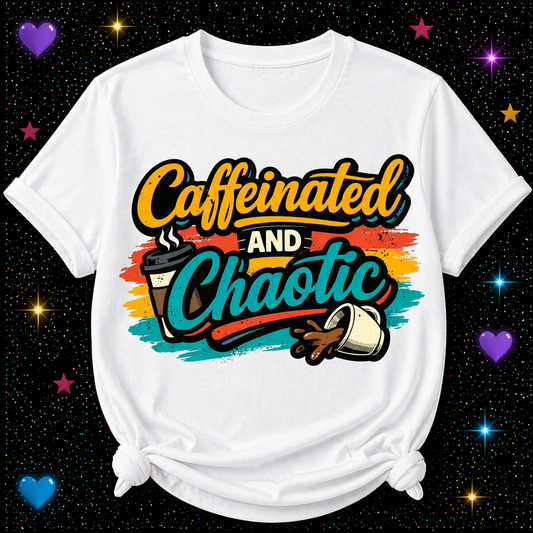 Caffeinated And Chaotic | Sublimation & DTF PNG | Instant Download | Funny | Sarcastic