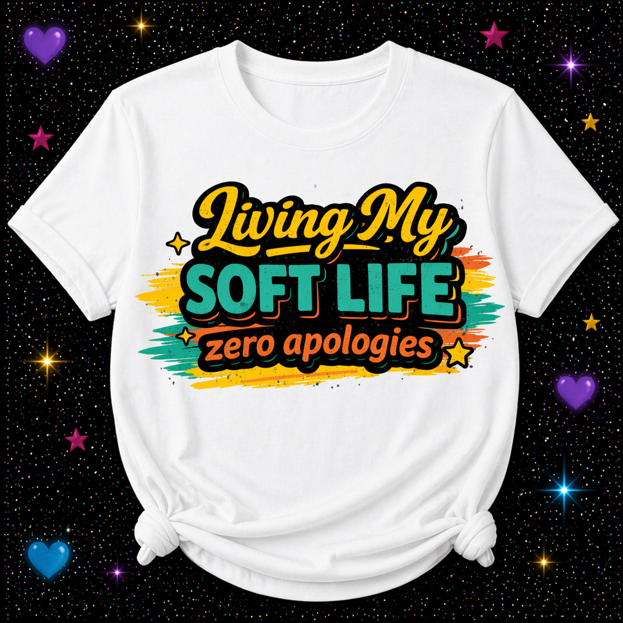Living My Soft Life Zero Apologies | Sublimation & DTF PNG | Instant Download | Funny | Sarcastic