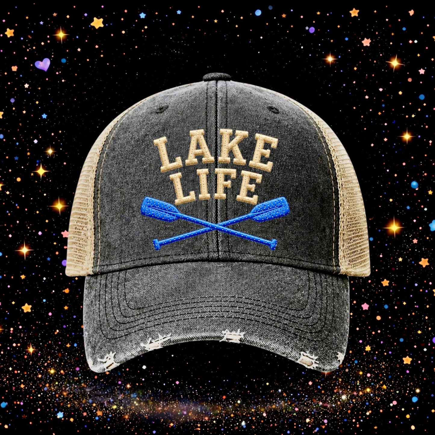 Lake Life | Embroidered Trucker Hat | Snapback | Unisex | Baseball Cap