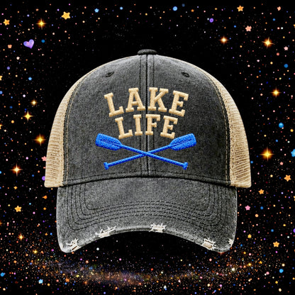 Lake Life | Embroidered Trucker Hat | Snapback | Unisex | Baseball Cap