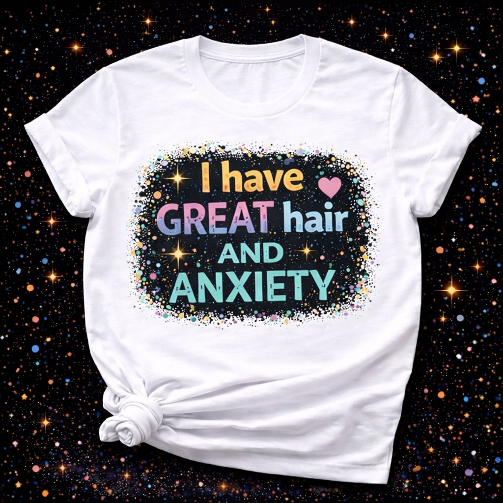 I Have Great Hair And Anxiety Digital Download | Sublimation & DTF PNG | Instant Download | Funny | Sarcastic | Hair Stylist | Salon